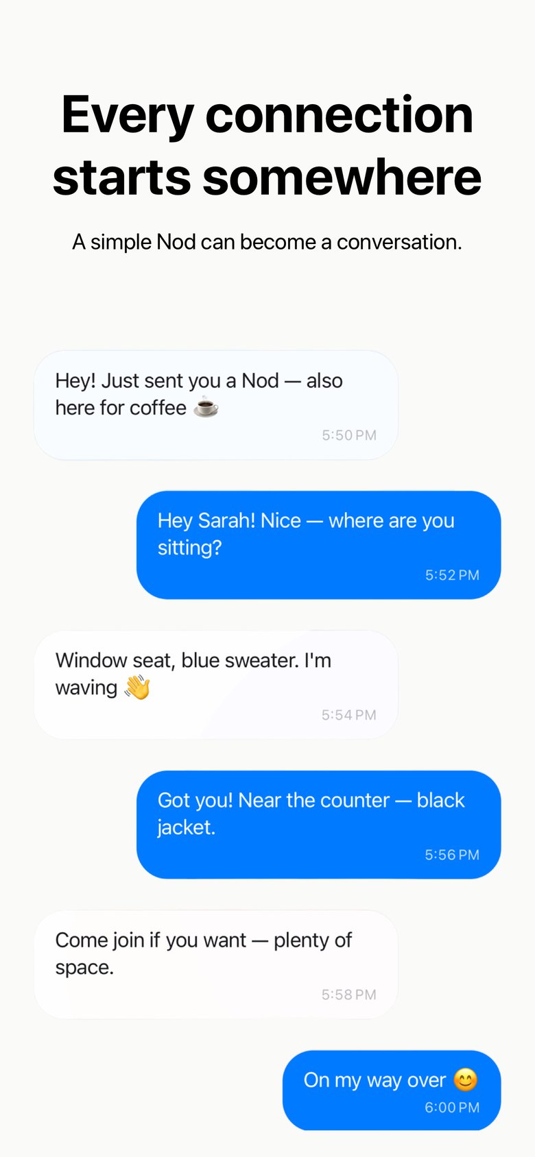 Chat after you both say yes